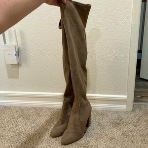 Steve Madden taupe over the knee boots size 7.5